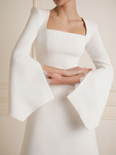 Flair Sleeve Structured Dress